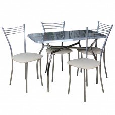 Обеденный комплект (1+4) Дуолит стол + 4 стула Хлоя