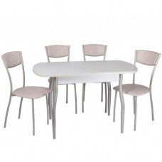 Обеденный комплект (1+4) Пластик стол + 4 стула Амарант (эмаль)