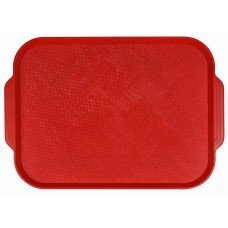 Поднос столовый из полистирола 450х355 мм красный [1730]