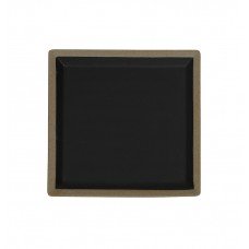 Тарелка квадратная «Corone Rustico» 260х260мм бежевая с черным